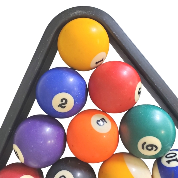 Billiard Ball Set - Pool Table Balls With Triangle - Picture 6 of 11